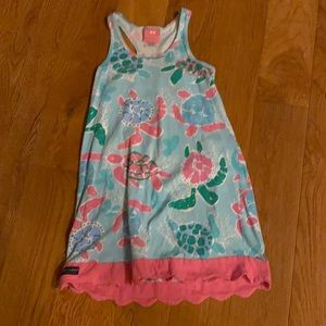 Simply southern beach tank dress w turtle print